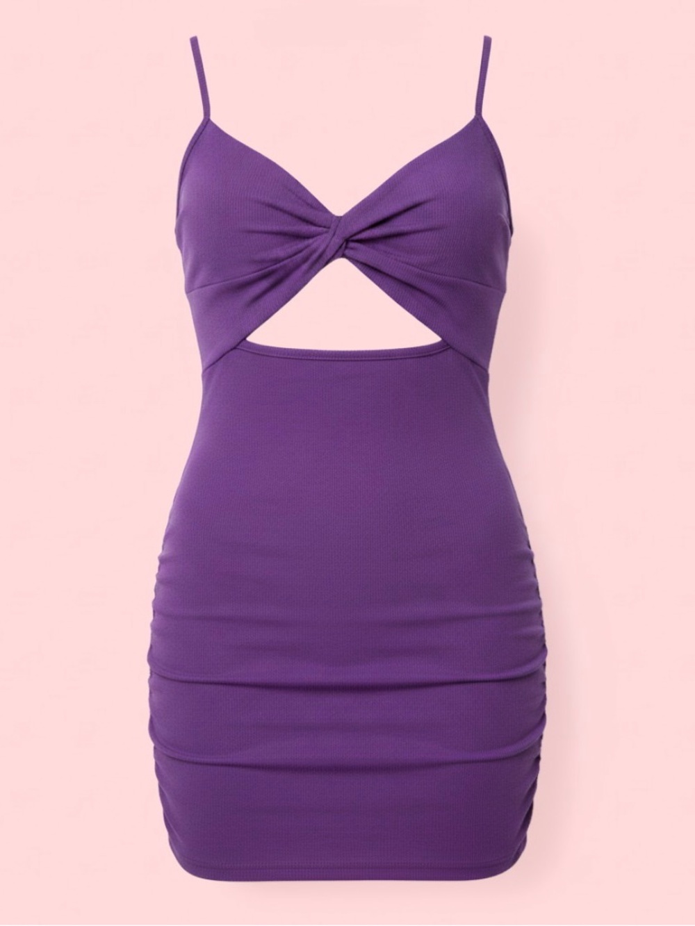 Purple CutOut Mini Bodycon Dress  (XL) beachcore vacation islandvibe summer